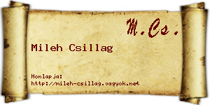 Mileh Csillag névjegykártya